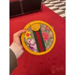 【歐洲OUTLET正品】GUCCI 滿版 花 拉鍊  LOGO 側背包  圓包 11/21