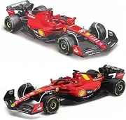 Burago Ferrari SF-23 Set of 2 Model Car Formula 1 Charles Leclerc, Scale 1/43 Collectible Figures F1 for Collectors, +3 Years (18-36839)