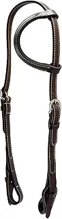 Jeereal Western Working Tack Quick Change Browband Headstall Adjustable Bridle for Ranch Riding, Training & Shows - Premium Oiled Harness Leather