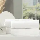 4pc Renee Taylor Cobblestone White 160cm Cotton Ribbed Towel/Bath Sheet 650 GSM