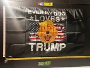 Donald Trump Flag FREE USA SHIP Dogs Trump 1 Dorm Man Cave America USA Sign 3x5'