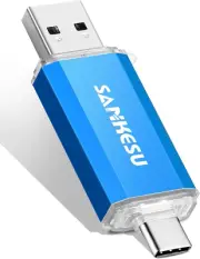 USB C Flash Drive 256GB, Dual OTG Type-A & Type-C Thumb Drive for Android, PC, M