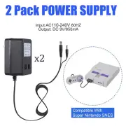 2PC Power Supply AC Adapter Cord For NES Console (Nintendo Entertainment System)