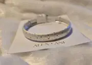 Alex & Ani Virgo Hinge Bangle Bracelet Silver