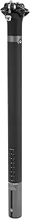 X AUTOHAUX Bike Seat Posts Shock Absorbing Bike Saddle Post Seat Tube Matte Black Gray 1 Pc 31.6x450mm Carbon Fiber