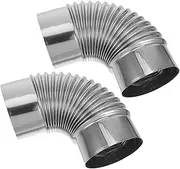 HOMSFOU Wide Compatibility Chimney Flue Elbow Pipe Installment Easy for Kitchen Vent Hoses Furnace Pipe