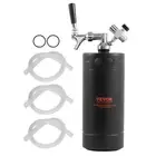 Beer Growler Tap System 128 Oz. 4L Mini Keg 304 Stainless Steel Pressurized Beer