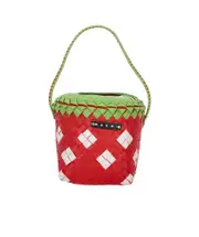 Marni Kids Woven Basket Tote One size Red