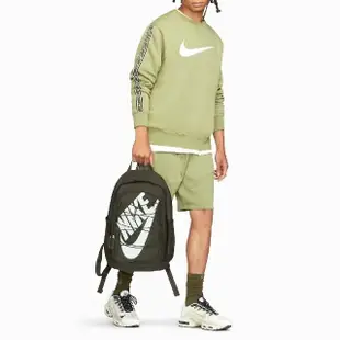 【NIKE 耐吉】後背包 Hayward Backpack 男款 軍綠 白 大空間 鬆緊繩 雙肩包 手提 基本款(DV1296-355)