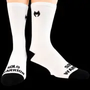 6” Solid White cycling And Running Sock for Men And Women With Compression.
