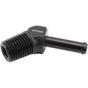 Aeroflow Male 1/4" Npt to 1/4" Barb Black 45 Degree Male to Male - AF845-04-04BLK