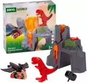 Brio 36092 Dinosaur Erupting Volcano T-Rex Pteradon Real Steam 5 Pieces 3+ NEW!