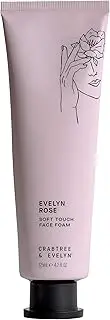 Crabtree & Evelyn Rose Soft Touch Face Foam, Skin Cleanser and Exfoliator, 125 ml