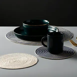 日式手工編織圓形餐墊西餐墊北歐家用餐桌墊隔熱墊餐盤墊碗墊杯墊