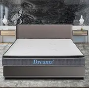 Dreamz Bedding Mattress Knitted Fabric, 18cm Thickness, Enhanced 6-Turn Coil System, HD Foam Tight Top, Medium Firm Coil Bedding, Breathable Top, 15Yrs Warranty, Single Size, White