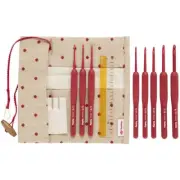 Tulip "Etimo" Red Cushion Grip Crochet Hooks - Set of 8