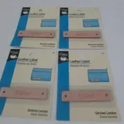 Dritz Leather Label "stitched" DIY Crafts Hardware Lot of 4