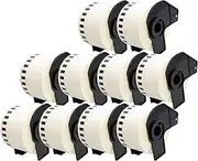 10 x DK-22223 50mm x 30.48m Continuous White Standard Address Labels Compatible with Brother QL-500 QL-550 QL-560 QL-570 QL-700 QL-710W QL-720NW QL-800 QL-810W QL-820NWB QL-1050 QL-1100 QL-1110NWB