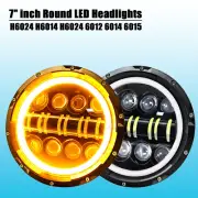 Pair 7" Round HI/LO Beam LED Headlights for Chevrolet 1962-1980 C10 Pickup Truck