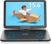 [ieGeek] 17.5" Portable DVD Player with 15.6" Swivel HD Large Screen, 6 Hrs 5000mAH Rechargeable Battery, High Volume Speaker, Support USB/SD Card/Sync TV, Car Charger, Remote Control,No Region Restrict