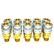10pc Foster Quick Connect 1/4" Male NPT Air Coupler - M Style Fitting
