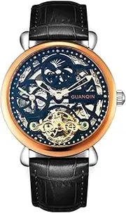 [carlien] Luxury Tourbillon Automatic Mechanical Watches Men Antique Big Dial Sapphire Waterproof Men Watches