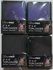 ULTRA PRO TOP LOADERS - 3 X 4 INCH GREEN BORDER(X100) - FREE UK P&P