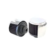 Aeroflow Chrome Push In Breather With Chrome Shield 3"O.D. X 2-1/2"H 1-1/2"