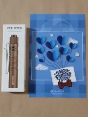 Olight Father's Day i3T Desert Tan Engraved + Card