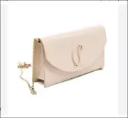 NWT Christian Louboutin Bag Handbag Cluch Loubi54 Leche Birdy Patent Leather