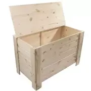 XLarge Wooden Storage Trunk Toy Box Bedroom Chest / Unpainted Pine For Craft