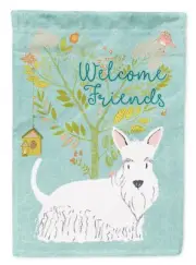 Caroline's Treasures BB7617GF Welcome Friends White Scottish Terrier Garden F...
