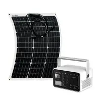 在飛比找Yahoo!奇摩拍賣優惠-【彩虹百貨】200W太陽能小型發電系統 太陽能轉110V 1