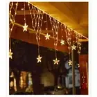 4M LED Fairy String Curtain Hanging Star Net Lights Wedding Graden Party Outdoor