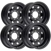 (Set-4) Vision 85H Soft 8 15x10 5x4.5 5x114.3 -39mm Gloss Black Wheels 15 inch (for: Hyundai)