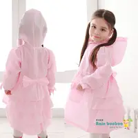 在飛比找蝦皮商城優惠-Rainbooboo雨滴寶寶 粉紅洋裝式兒童雨衣 無毒輕量