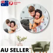 Custom Clock Face Photo Round Wall Personalised Customised - AU Stock