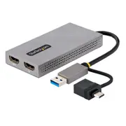 StarTech.com 107B-USB-HDMI USB to HDMI Adapter 4K 30Hz - 1080p Dual HDMI [107B-USB-HDMI]