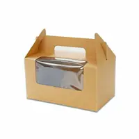 在飛比找樂天市場購物網優惠-【MS-2】（3組附底托）2格手提蛋糕盒 4色無印開窗手提盒