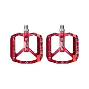 MYZRH MTB BMX Bicycle Pedal Ultralight Aluminium Alloy Pedals DU Bearing 1Pair Red