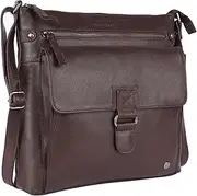 [LEDERBUCK] Shirley Large Soft Real Leather Womens Crossbody Handbags and Purses-Triple Zip Sling Crossover Shoulder Bag