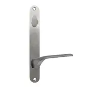 Lockwood 5904 Round End Plate With Turn & 122 Lever Satin Chrome