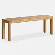 LYXWGRZD Dining Bench, Wood Bench, Entryway Bench with Rounded Corner, Farmhouse Wood Bench, Sturdy and Stable, Table Benches, Kitchen Table Bench(Natural,140cm/55.1in)