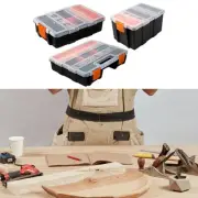 Hardware Box Portable Clear Lid Electronic Components Box for Screws Bolts