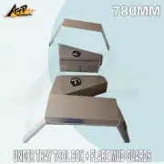 Pair 780mm Flat Aluminium Under Tray Tool Box with Flared Mud Guards