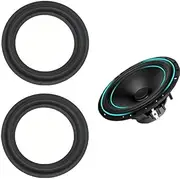 LinaLife 2pcs 5 inch 5" Speaker Foam Surround Repair Kit, 125mm Perforated Rubber Edge Rings Parts Speaker Repair DIY Speaker Surround Repair Rubber Edge