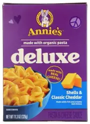 Annie's Deluxe Macaroni and Cheese with Organic Pasta, Classic Real Cheddar