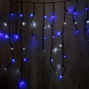240 BLUE WHITE Christmas Icicle Light 7m