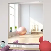 Elemango Home Gym Mirror, 57''x24''x2PCS, Tempered Glass Frameless, Large Yoga Mirror, Wall-Mounted Dance, Suitable for Gym, Yoga, Studio,Living Room,Garage