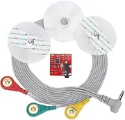 EMG Muscle Sensor, Electromyographic Sensor, Muscle Signal Sensor System with EMG Connection Cable + Test Suction Pad, for Measuring and Observing Muscle Activity